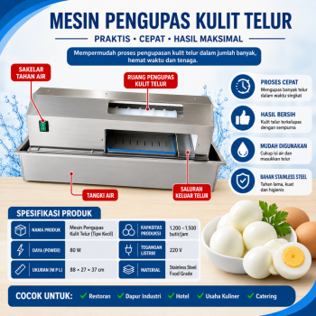 Mesin Pengupas Telur Otomatis