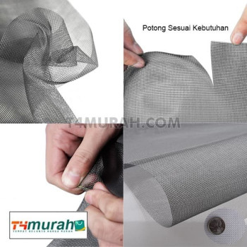 Kasa Nyamuk Plastik HDPE Nano Mesh - Grey (50m/roll)
