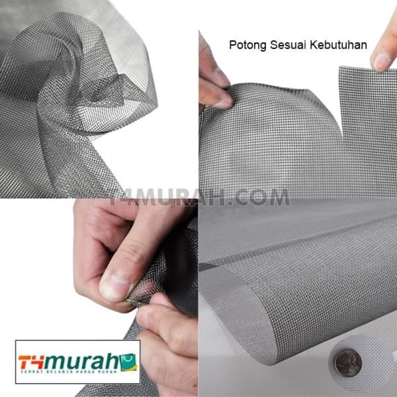 Kasa Nyamuk Plastik HDPE Nano Mesh - Grey (50m/roll)