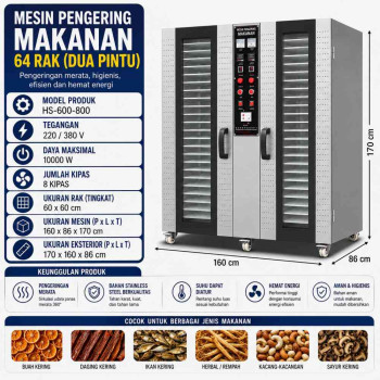 Food dryer 8 fan 64 layer 8000W - 60*60cm