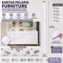 Kertas Sticker Furniture PVC - Serat Kayu Putih (1.2m*10m)