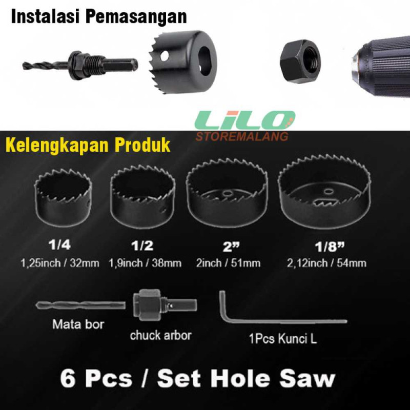 Mata Bor Gergaji - Hidroponik 6pcs/set