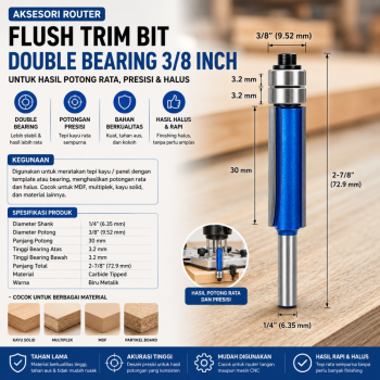 Mata Trimmer Double Bearing 3/8 inch