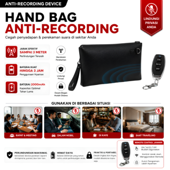 Anti Sadap & Voice Record Jammer (Hand Bag Max 3m)