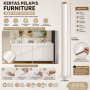 Kertas Sticker Furniture PVC - Serat Kayu Putih Krem (1.2m*10m)