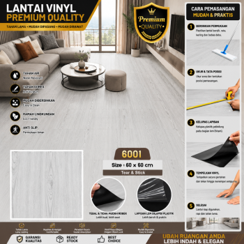 PVC Vynil Lantai 60*60cm (Keramik Granit) No.6001 /6m