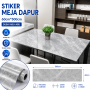Stiker Meja Dapur 60cm*500cm - Dubai Abu-Abu