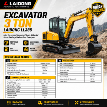 Excavator 3 Ton - Laidong LL385