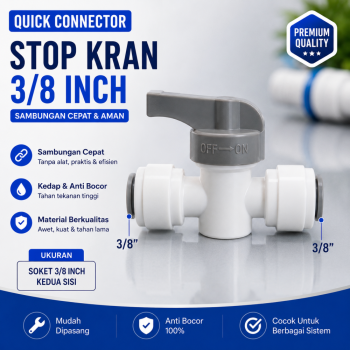 Quick Connector - Stop Kran 3/8 