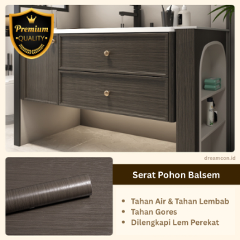 Kertas Sticker Furniture PVC  - Serat Pohon Balsem (1.2m*10m)
