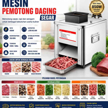 Mesin pemotong daging segar - ketebalan 3,5 mm