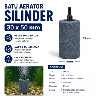 Batu Silinder Aerator 30*50mm