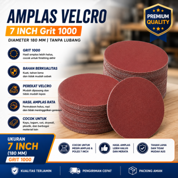 Amplas Velcro 7 Inch Grit 1000