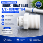 Quick Connector - Lurus - Drat Luar 1/2  - Output 1/4 