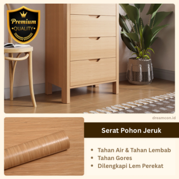 Kertas Sticker Furniture PVC - Serat Pohon Jeruk (1.2m*10m)
