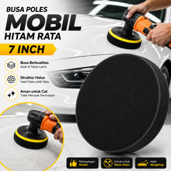 Busa Poles Tipe Flat/Datar - Hitam - 7\