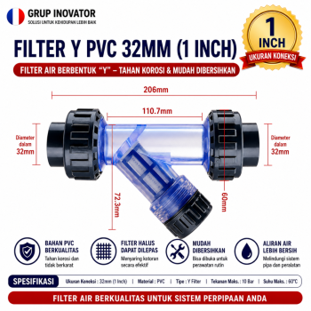 Filter Pipa Transparan 1 Inch