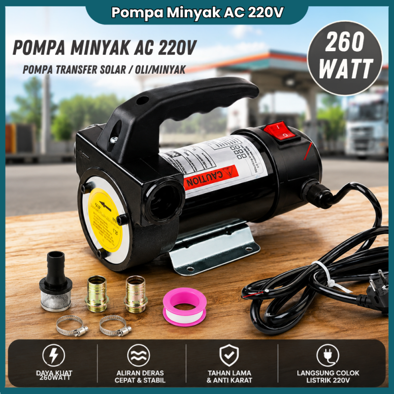 Mesin Pompa Minyak/Oli - 260 Watt (Hemat Listrik 220V)