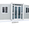 (FOB )Double wing Expandable container house - 20 feet :5900*6160*2480mm 
