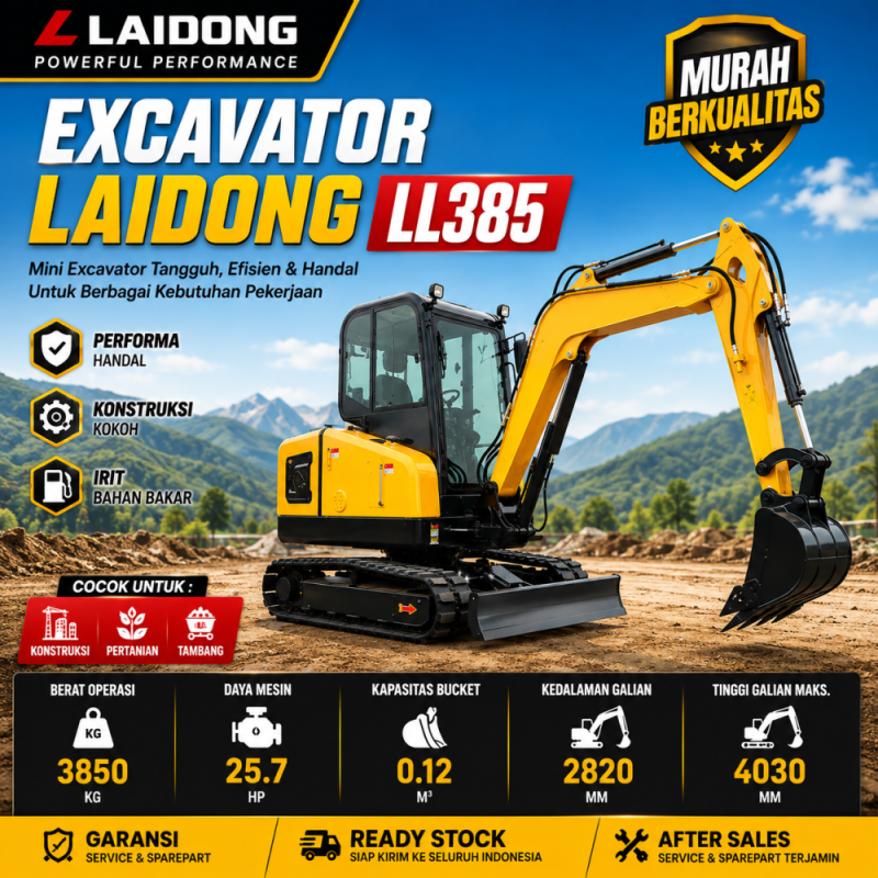 Excavator 3 Ton - Laidong LL385