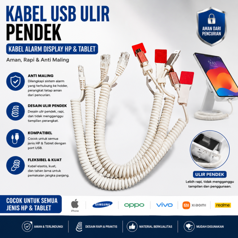 Kabel USB Ulir Pendek