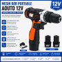 Mesin Bor Portable Aouto 12v 2 Baterai