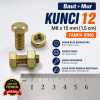 Baut Mur Kuning, Ukuran M8 Kunci 12