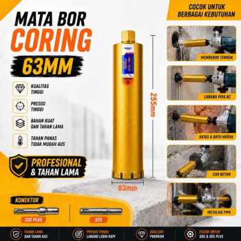 Mata Bor Beton Lubang 63mm
