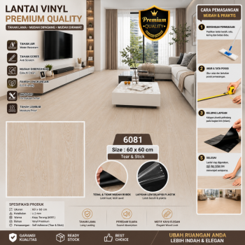 PVC Vynil Lantai 60*60cm (Keramik Granit) No.6081 /6m