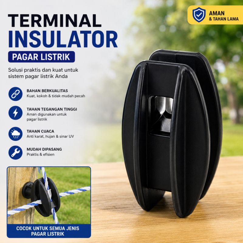 Terminal Insulator - Isolator Terminal (Pagar Listrik Ternak/Kebun)