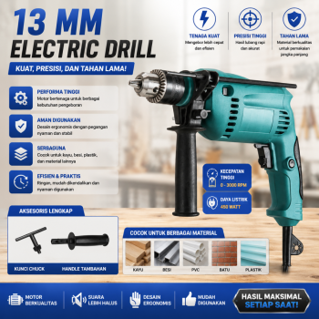 Mesin Bor Listrik - 13 Mm Electric Drill