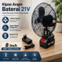 Kipas Angin Portable 8 Inch Tenaga Baterai 10 Cell