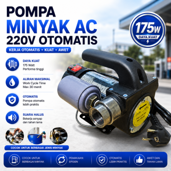 Mesin Pompa Minyak/Oli 260 Watt + Otomatis (Hemat Listrik 220V)