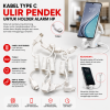 Kabel Type C - Alarm Display Etalase HP - Ulir Pendek