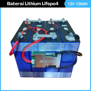 Baterai Lifepo4 12V CATL/BYD 120AH + BMS 4S 12V 100A LiFePO4
