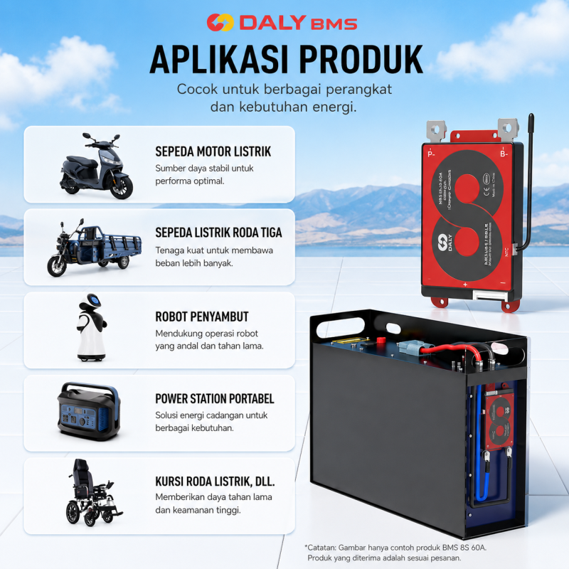 BMS Daly 4S 12V 100A Baterai LifePO4