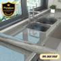 Stiker Meja Dapur 80cm*300cm - Tinta Jade Grey