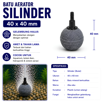 Batu Silinder Aerator 40*40mm