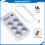 Stop Kontak 6 Lubang - 3 USB + 1 USB C - Cellphone Charger