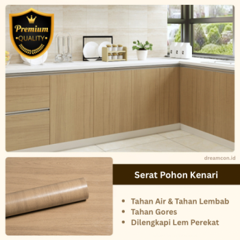 Kertas Sticker Furniture PVC - Serat Pohon Kenari (1.2m*10m)
