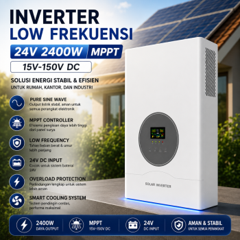 Inverter Frekuensi Rendah 24V 2400W MPPT 15V-150V DC