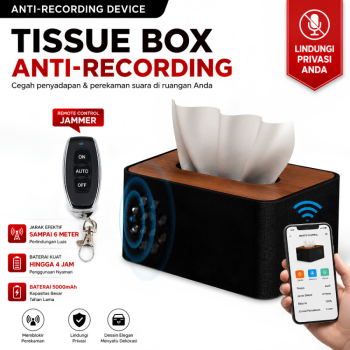 Anti Sadap & Voice Record - White Noise Generator (Tissue Box - 6m)