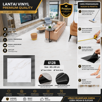 PVC Vynil Lantai 60*60cm (Keramik Granit) No.6128 /6m
