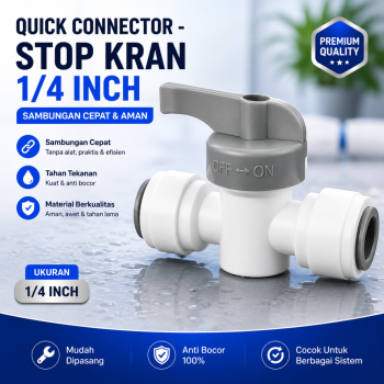 Quick Connector - Stop Kran 1/4 (kran) 
