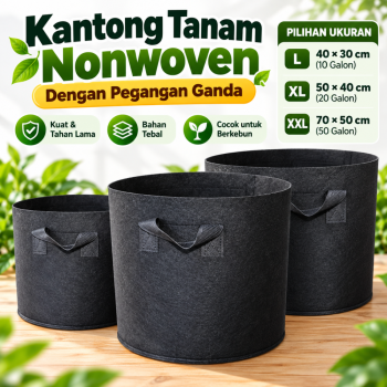 Kantong tanam - 40*30 dengan pegangan ganda (10 galon)