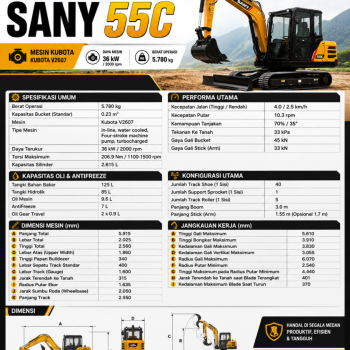 Excavator SANY - SY 55C