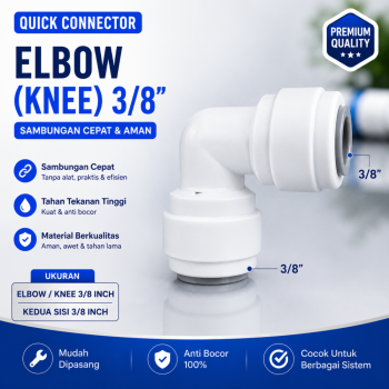 Quick Connector - Elbow/Knee 3/8 