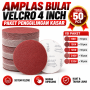 Amplas Bulat Velcro 4 Inch  - Paket Penggilinggan kasar -  Total 50pcs