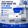 Quick Connector - Stop Kran Tee 1/4 Inch 