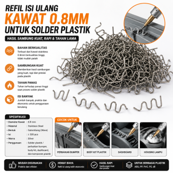 Paku Solder Plastik Per-Box - Staples Wafe 0,8 mm